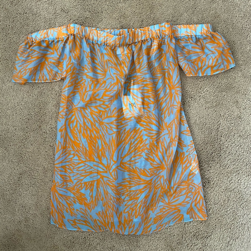 NWT MILLY Flutter Sleeve Blor Dress Swim Cover-Up
